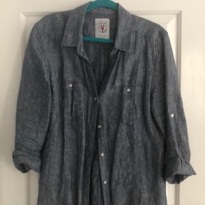 Pinch by Cole Haan denim linen shirt.